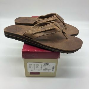 Men's Arizona Scorcher Leather Thong Sandals Brown